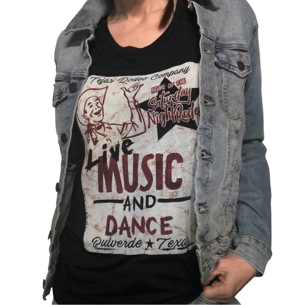 Alternative Graphic T Shirt Tee Western Rodeo Wo’s Sm Softspun Western Festival